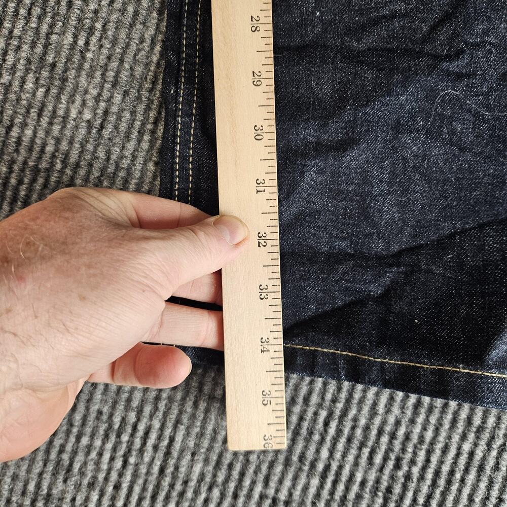Tommy Hilfiger Jeans Mens 34x32 Dark Wash Straight Leg Denim Blue Classic Casual - Picture 8 of 14